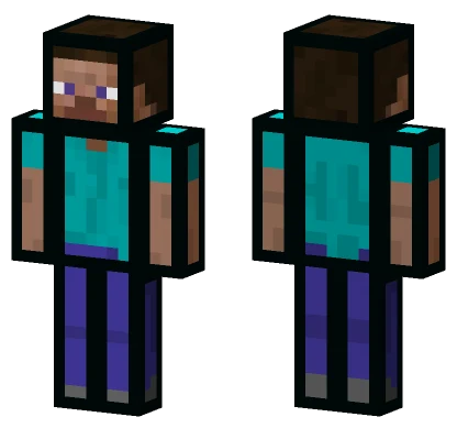 Steve Outlined Minecraft skin