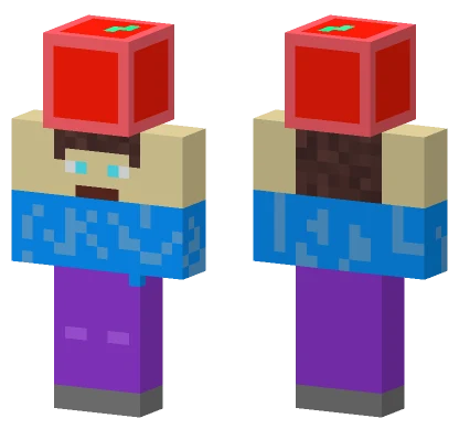 Steve With An Apple Minecraft skin