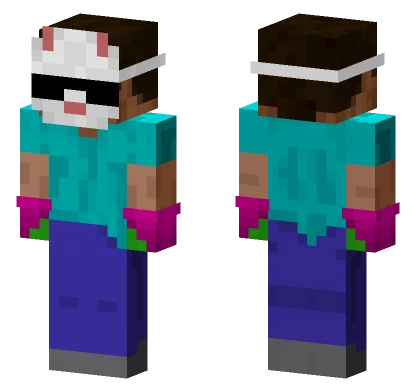 Steve With Bunny Mask Minecraft skin