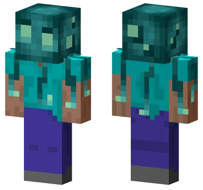 Steve With Glow Squid Minecraft skin