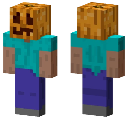 Steve With Pumpkin Head Minecraft skin