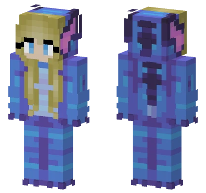 Stitch Onesie Dirty Blonde Female Minecraft skin