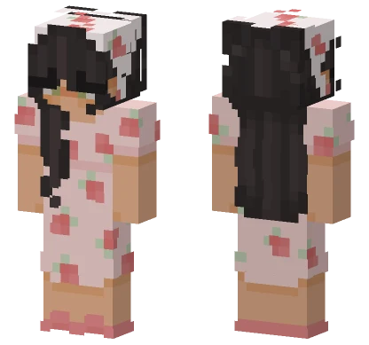 Strawberry Dress Girl Minecraft skin