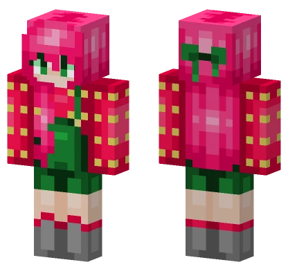 Strawberry Girl Minecraft skin