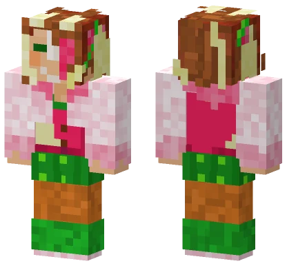 Strawberry Girl Minecraft skin