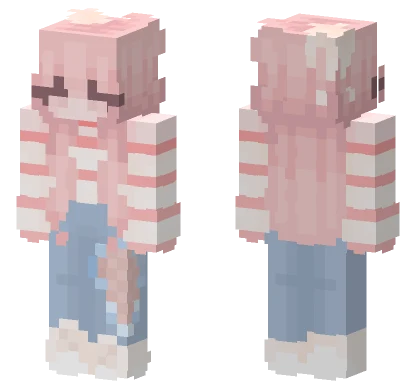 Strawberry Ice Cream Girl Minecraft skin