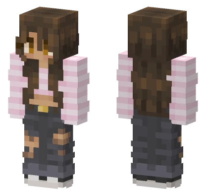 Strawberry Stripes Minecraft skin