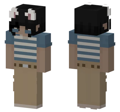 Striped Casual Outfit Minecraft skin