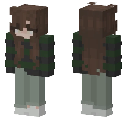 Striped Sweater Egirl Minecraft skin