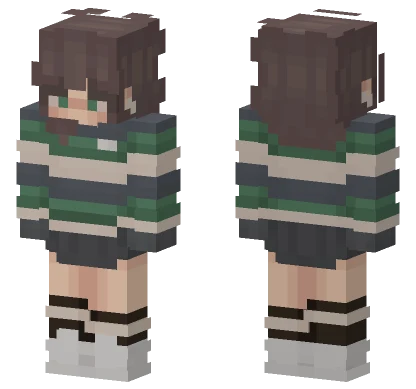 Stripey Green Minecraft skin
