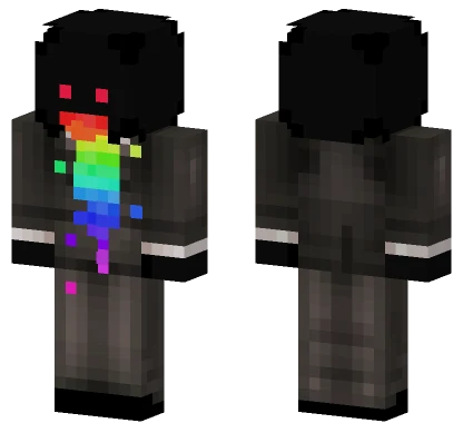 Suited Melting Rainbow Minecraft skin