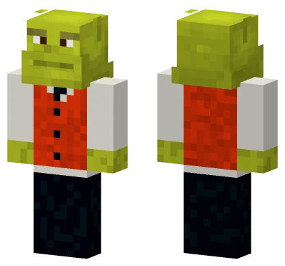 Suited Shrek Red Minecraft skin