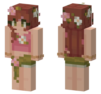 Summer Flower Girl Minecraft skin