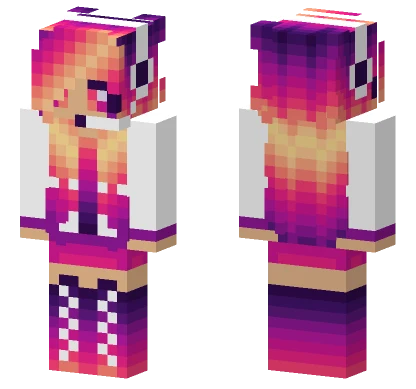 Sunset Gradient Girl Minecraft skin