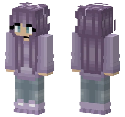 Super Purple Girl Minecraft skin