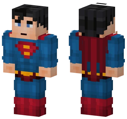 Superman Red Blue Minecraft skin