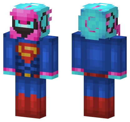Superman With Pink Accents Minecraft skin