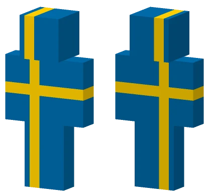 Sweden Flag Skin Minecraft skin