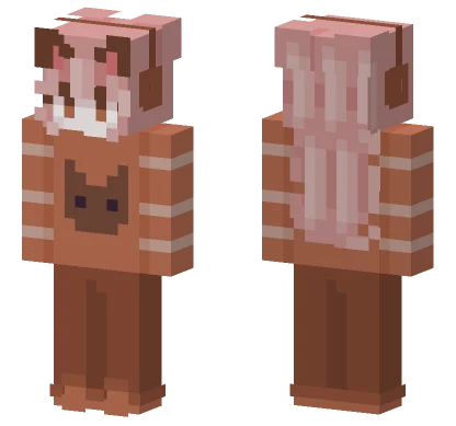 Sweet Caramel Cat Minecraft skin
