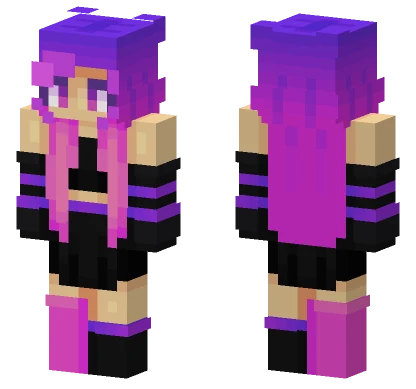 Synthwave Girl Minecraft skin