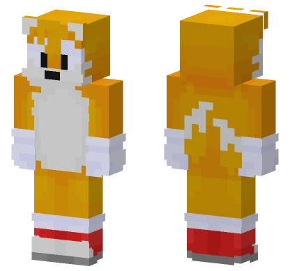 Tails Sonic 2 Minecraft skin