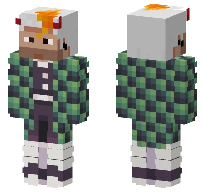 Tanjiro Aurona Version Minecraft skin