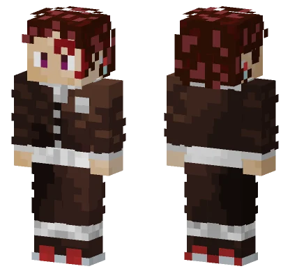 Tanjiro Kamado No Haori 3D Minecraft skin