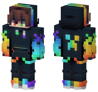 TD Boy Fire Ice Minecraft skin