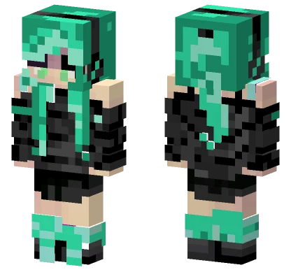 Teal and Black Tech Suit Minecraft skin
