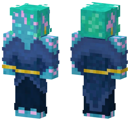 Teal and Blue Ice Creature Minecraft skin