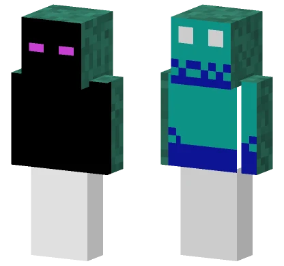 Teal Enderman Suit Minecraft skin