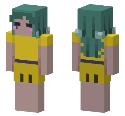 Teal Haired Angel Minecraft skin