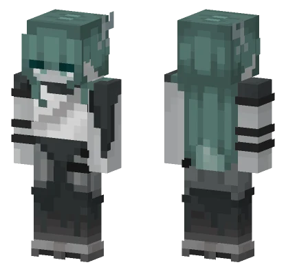 Teal Haired Teen Minecraft skin