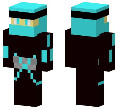 Teal Ninja Crystalized Minecraft skin