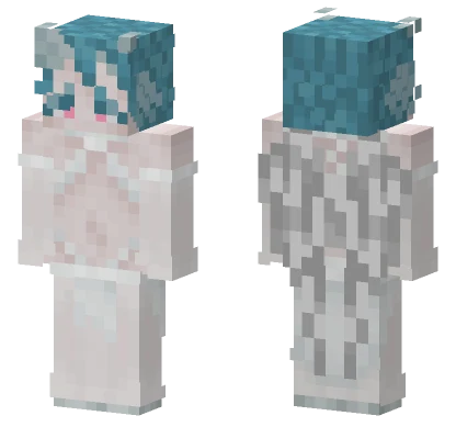 Teal Snowflake Hoodie Minecraft skin