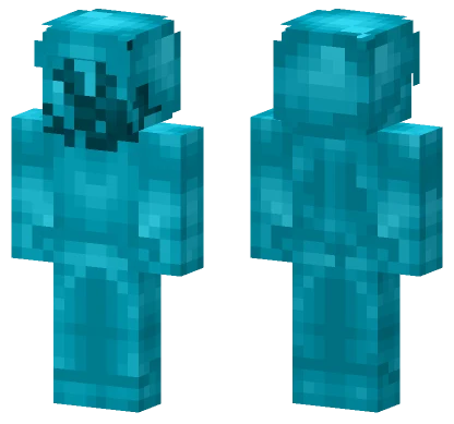 Teal Steve Turing Into Elder Teal Minecraft skin