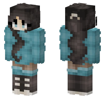 Teal Sweater Dress Minecraft skin