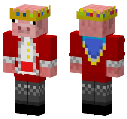 Technoblade Pig King Minecraft skin