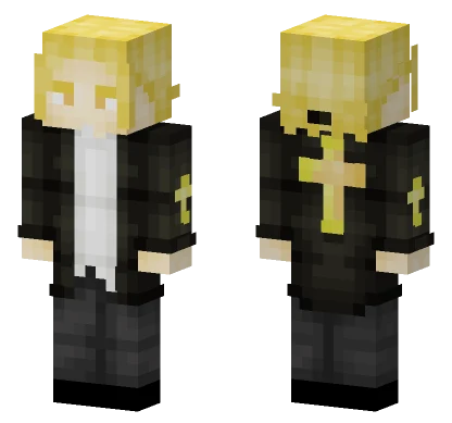 Tenma Sakaki Exorcist Outfit Minecraft skin