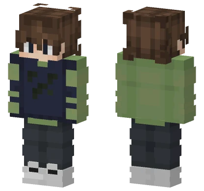 Tewst Green Jacket Boy Minecraft skin
