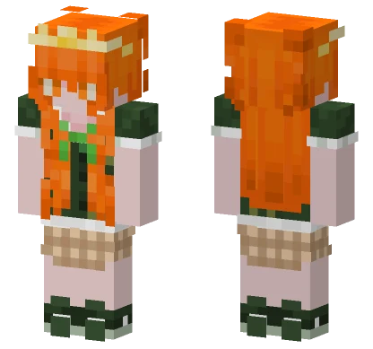 Texial Orange Hair Girl Minecraft skin