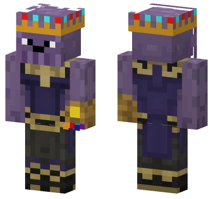 Thanos With Crown Minecraft skin