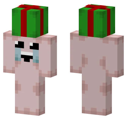 The Binding Of Isaac Isaac With Mystery Gift Minecraft skin
