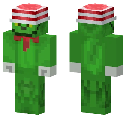 The Grinch Cat Attire Minecraft skin