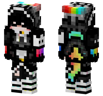 Thevidus Rainbow Accents Minecraft skin