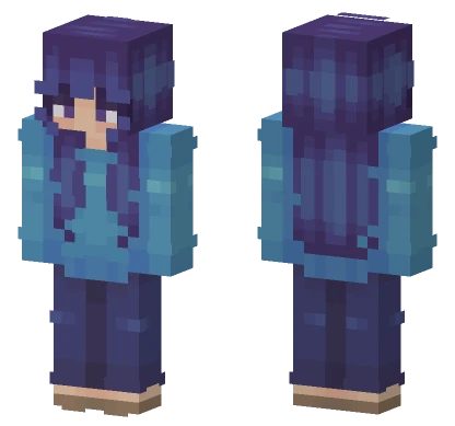 Threnody Blue Outfit Minecraft skin