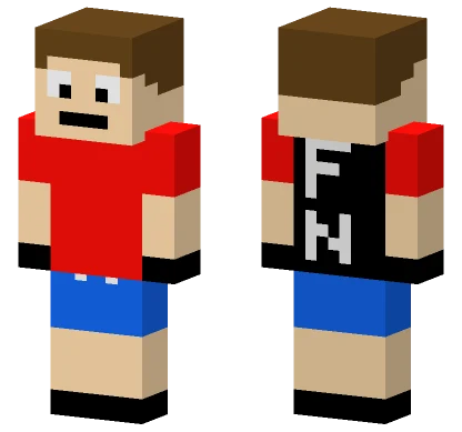 Tianfn Red and Blue Outfit Minecraft skin