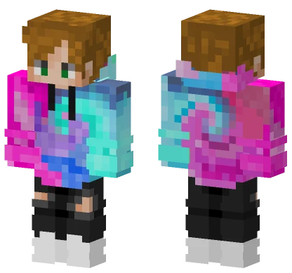 Tie Dye Gamecraft Girl Minecraft skin