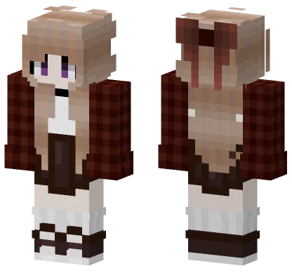 Timber Jack Girl W Bow Minecraft skin