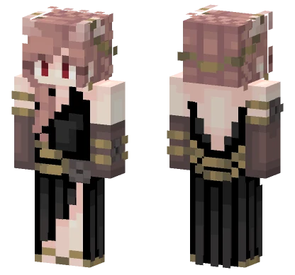 Tinakitten Black Wither Rose Outfit Minecraft skin